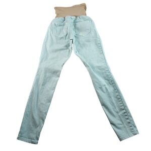 Indigo Blue Maternity Over the Belly Stretchy Denim Jeans XS Light Blue Pants‎